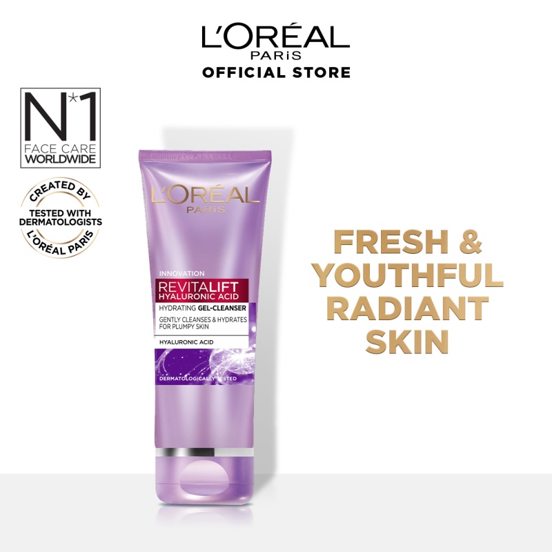 L'Oreal Paris Revitalift Hyaluronic Acid Hydrating Gel Cleanser 100ml